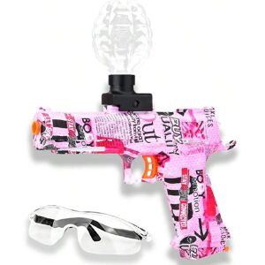 SHEIN Gel Ball Toy Gun With Goggles, Electric Gel Blaster Toy, Perfect For Shooting Team Games Pink one-size