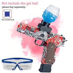 SHEIN Electric Gel Ball Blaster, Rechargeable Automatic Splatter Ball Blaster, Great For Outdoor Activities - Shooting Team Game Red one-size