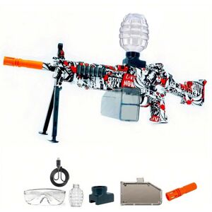 SHEIN M249 Blue (Random Color) Fully Automatic Shooting Toy Gun For Adults, Best Gift Idea For Birthdays, Christmas, Easter, Suitable For 14+ Years Old, Ideal For Outdoor Party Games Red one-size