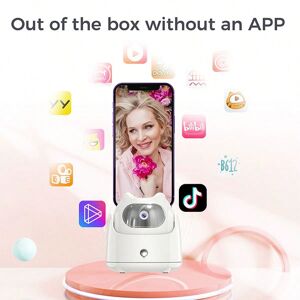 SHEIN 360° Intelligent Auto Tracking Pan Tilt For Video Shooting, Live Streaming, Ai Face Tracking, Stabilizer, No App Required White