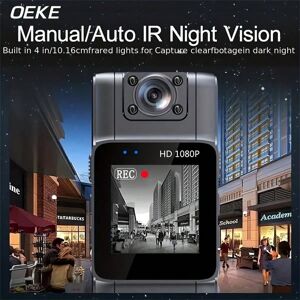 SHEIN 1pc 1080p Hd Mini Camera With Built-In 1000mah Battery, Clip Included, Portable And With Night Vision Function, 32gb Card Included, Supports 4-5 Hours Of Recording, Ideal For Outdoor Sports And Travel Recording Multicolor AS-l11,AS-l11+32GB Card