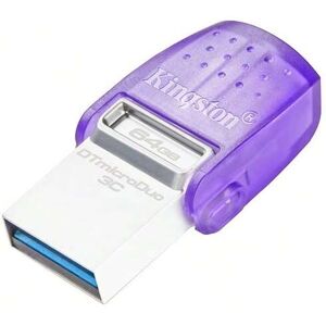 SHEIN Kingston 1pc Data Traveler microDuo 3C USB3.2 Type-C and Type-A USB Flash Drive 64GB 128GB High-speed Pen Drive Purple 64G,128G