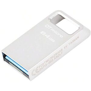 SHEIN Kingston 1pc DTMC3G2 USB3.2 64GB 128GB High Speed Metal Mini Car USB Flash Drive USB Pen Drive Silver 64G,128G