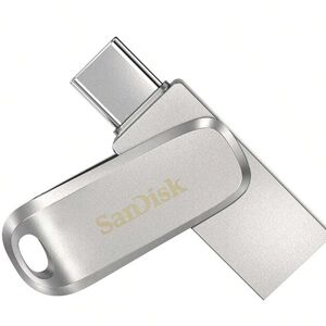 SHEIN Sandisk usb flash drive100% original 32gb 64gb 128gb 256gb 512gb-tipo c otg usb 3.1 de memória stick de metal u disco sdddc4 pendrive Silver 32G,64G,128G,256GB