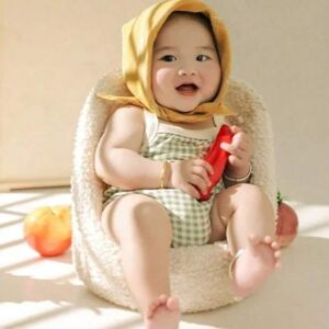 SHEIN Children's Photography White Mini Sofa Studio Photo Decorative Props 100 Days Newborn Seat Baby Growth Souvenir White one-size