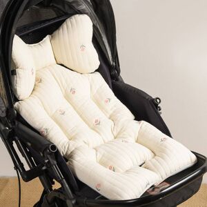 SHEIN 1pc Baby Stroller Thickened Tulip Seat Cushion Beige one-size