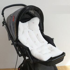 SHEIN 1pc Thickened Plush White Tulip Baby Stroller Seat Cushion White one-size