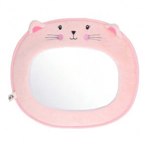 SHEIN 1pc Cartoon Baby Observation Mirror, Safety Rearview Mirror Used In Car Seat To Watch Baby, Pink Cat Design Pink one-size