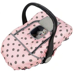 SHEIN 3-layer Baby Winter Thickened Safety Seat Carrier Cover With Zippered Window, Universal Pink one-size