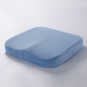 SHEIN 1pc Solid Color Velvet Breathable Square Seat Cushion With Anti-Slip Bottom And Slow Rebound Cushioning, Ideal For Office, Car, Bedroom, Etc. Universal Four Seasons Zipper Cushion Cover, Removable And Washable Baby Blue one-size