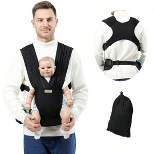 SHEIN Multifunctional Baby Carrier Sling For Newborns Suitable For Front And Wrap Style Carrying, Great Helper For Moms Of Infants Black one-size