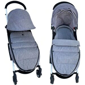 SHEIN 1pc Universal Linen Gray Stroller Accessory, Footmuff For Warm And Fashionable Sleeping In Winter Grey one-size