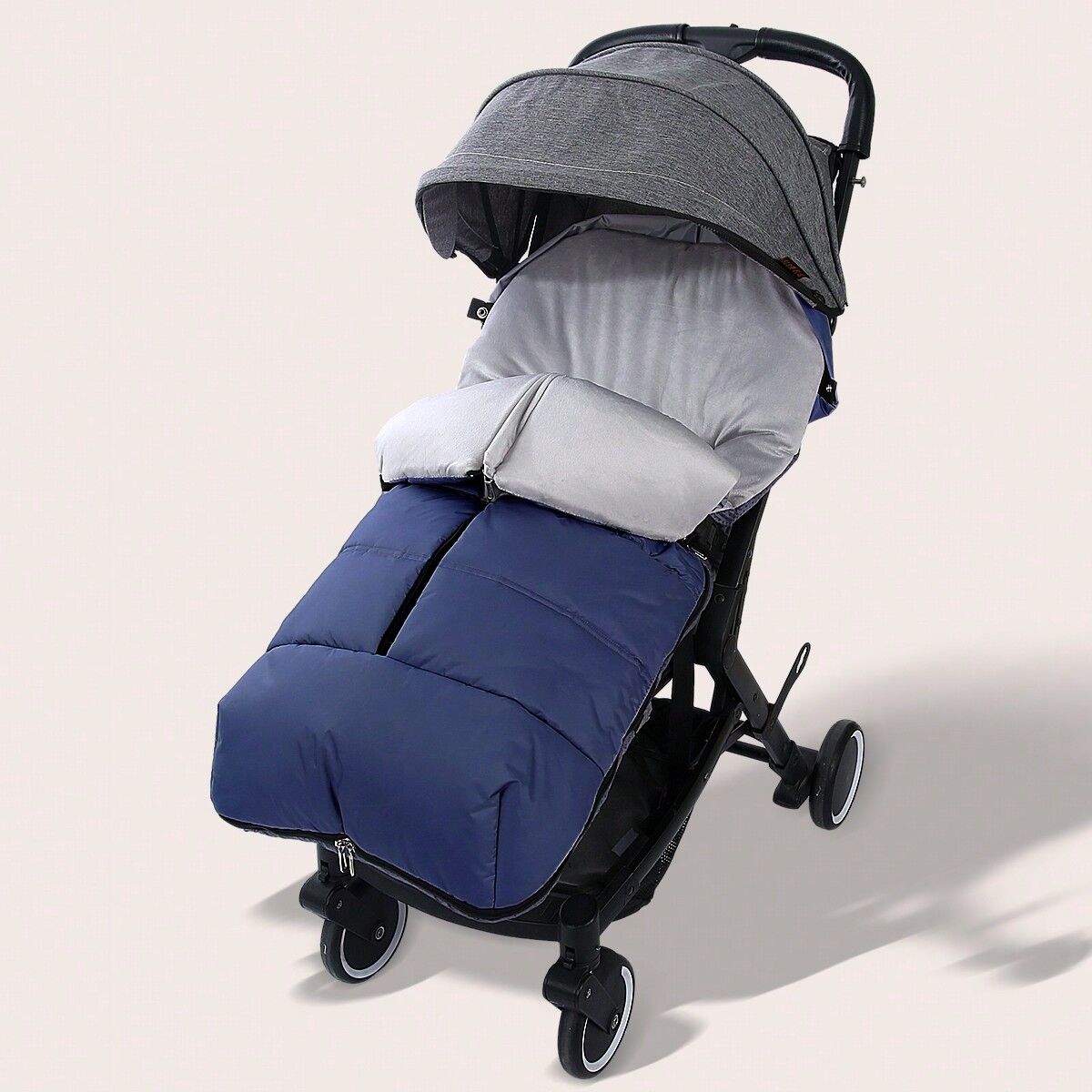 SHEIN Baby Stroller Warm And Cold Protection Sleeping Bag Navy Blue one-size