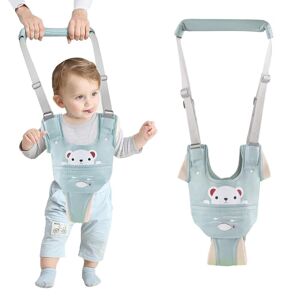 SHEIN Baby Adjustable Cartoon Bear Pattern Safety Harness & Leash Green one-size