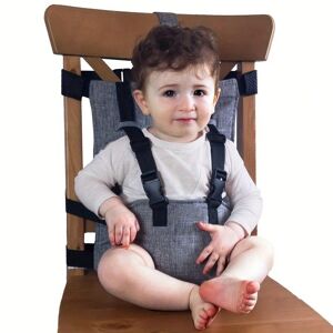 SHEIN 1pc Portable Baby Chair, Parent's Must-Have Item For Baby Travel, With Safety Fixing Belt Against Falling Down Grey one-size