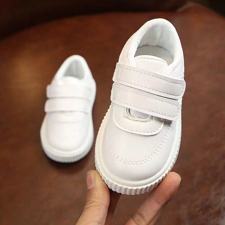 SHEIN Children's Shoes, Sports Shoes For Toddler Boys In 2022, Spring And Autumn White Sneakers For Baby Girls With Soft Soles White CN16,CN17,CN18,CN19,CN20,CN21,CN22,CN23,CN24,CN15
