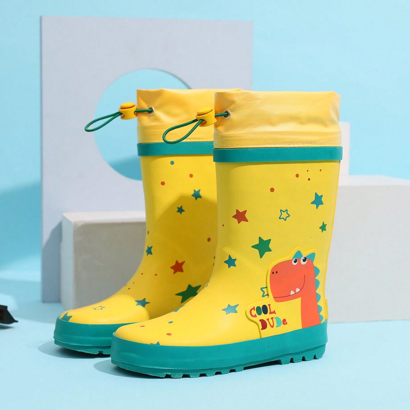 SHEIN Kids' Rain Shoes, Boys' & Girls' Anti-Slip Water Shoes, Baby Rain Boots, Girls' School Rain Boots, Boys' Rubber Shoes, Made Of Natural Rubber Yellow EUR34,EUR35,EUR36,EUR25,EUR26,EUR27,EUR28,EUR29,EUR30,EUR31,EUR32,EUR33