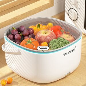 SHEIN Ultrasonic Vegetable & Fruit Washer Basket, Efficient Cleaning Tool For Kitchen Use White one-size