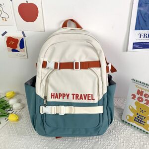 SHEIN Kids Backpacks For School Backpack For Teenage Girls Book-bags Elementary High School Laptop Bag, Large Capacity Color Contrast Fashion Multiple Pockets School Bag Students School Book-Bag Travel Outdoor Daypack For Women Multicolor