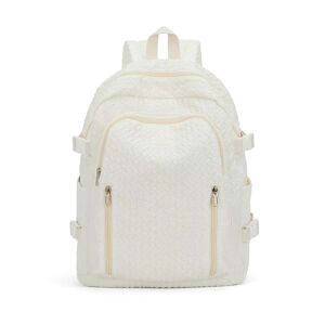 SHEIN Cute School Backpack Bookbag for Teenage Girls boys Middle School Bookbag, Kids Backpack for School, Lightweight Large Laptop Backpacks 14/15.6 Inch Student College Women Travel Book Bag Beige