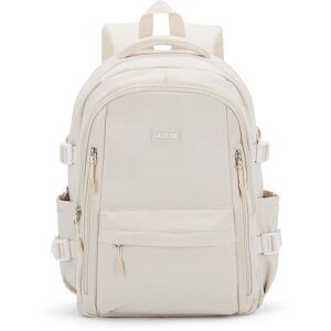 SHEIN Teenage Girls' School Bookbags Schoolbag Middle High School Backpacks for Kids Boys & Girls, Waterproof Large Capacity College Students School Backpack 15.6 Inch Laptop Backpack Travel Daypack Backpack School for Teens Adjustable Strap. Beige