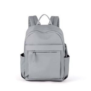 SHEIN Stylish Schoolbag for Junior High School Students, School Backpack for Teen Girls Bookbags Elementary High School Small Laptop Bags Women Travel Daypacks, Gift, Durable Nylon Perfect for Outdoor Travel & Back to School! Grey
