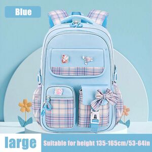 SHEIN Cute Fashionable Backpack For Teenage Girls, Primary School Students, Junior High School Students, Senior High School Students, Suitable For Daily Use, School Bag, 15.6 Inch Laptop Bag, Outdoor Travel Backpack With Three Badges Sky Blue L,S