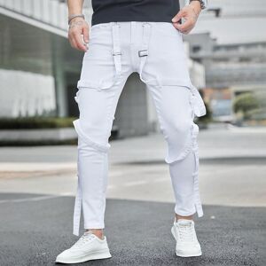 SHEIN Men's Streetwear Fashion White Denim Pants White L,M,S,XL,XXL Men