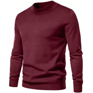 SHEIN Men's Solid Color Casual Fashion Sweater Burgundy L,M,S,XL,XXL Men