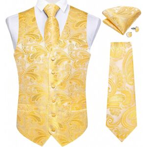 SHEIN Men's Fashion Printed Suit Vest Mustard Yellow L,M,S,XL,XXL,XXXL Men