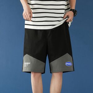 SHEIN Men's Breathable Casual Shorts, Outdoor Sports Shorts, Fashion Beach Shorts For Summer Black 2XL,3XL,4XL,5XL,L,M,XL Men