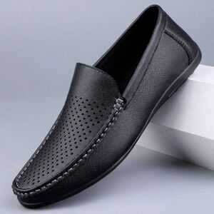 SHEIN Men's Large Size Breathable Hollow Out Driving Loafers, Slip-on Casual Shoes For Daily Wear Black CN39,CN40,CN41,CN42,CN43,CN44,CN45,CN46