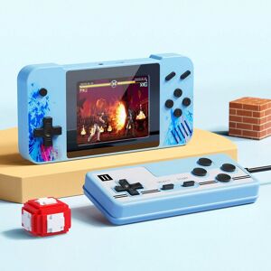 SHEIN Handheld Game Console With 800 Classical Games Color Screen 1020mAh Battery,Support 2 Players,Tv Output,Portable Retro Video Game Gift For Kids Blue one-size