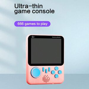 SHEIN Reletech G7 Handheld Game Console, Retro Game Console, 500 Classic FC Games, 3.0-Inch Screen, 1020mAh Rechargeable Battery, Portable Game Console, Supporting TV Connection Pink one-size