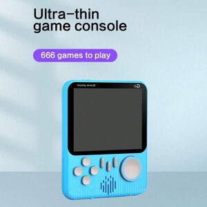 SHEIN Reletech G7 Handheld Game Console, Retro Game Console, 500 Classic FC Games, 3.0-Inch Screen, 1020mAh Rechargeable Battery, Portable Game Console, Supporting TV Connection Blue one-size