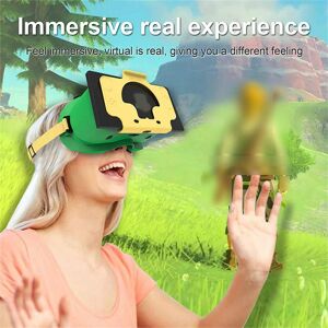 SHEIN Upgraded VR Headset For Switch & Switch OLED Model, Switch Virtual Reality Glasses With Adjustable HD Lenses And Comfortable Head Strap, Labo VR Kit 3D Goggles For Switch Accessories Green one-size