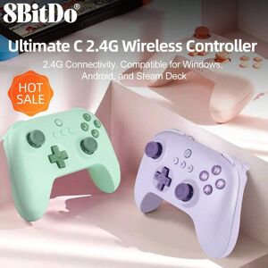 SHEIN 8bitdo Ultimate C 2.4G Wireless PC Controller,Compatible With Android Windows 10 11 Steam Deck PC Raspberry Pi Gamepad,480mAh Battery Capacity,Gaming Console Accessories,2.4G Wireless Or Wired USB Connectivity,Plug And Play Turbo Function Rumble Vib