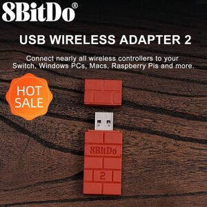 SHEIN 8BitDo USB Wireless Adapter 2 Compatible With Switch Nintend Switch Pro Switch Joy-Con U Pro Mote PS5 PS4 PS4 Pro PS3 Controllers,PC Windows 10 11 Xbox Series X/S Xbox One,SteamOS MacOS Raspberry Pi Android TV Box Retrofreak,For 8BitDo Controllers A