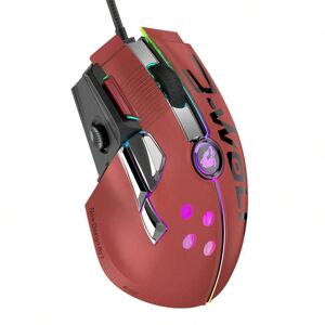 SHEIN Ziyou Lang M2 Wired Gaming Mouse, 12000 Dpi, Pixart 3325 Game Chip, Chroma Rgb, 11 Programmable Buttons + Quick Fire Button, Suitable For Pc Gamers & Xbox/Ps4 Joystick, Ultra-Light Honeycomb Mouse Red one-size