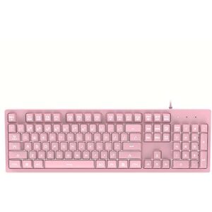 SHEIN AJAZZ Douyu Dks100 Gaming Keyboard Mechanical Feel Desktop Computer Keyboard Pink Pink one-size