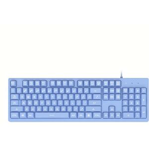 SHEIN Douyu Dks100 Gaming Keyboard Computer Desktop Mechanical Feel Pink Film Keyboard For Girls' Cute Office Use Blue one-size