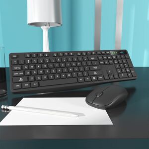 SHEIN 2.4g Ultra-slim Wireless Keyboard And Mouse Set Compatible With Computer, For Office And Home Use Black one-size