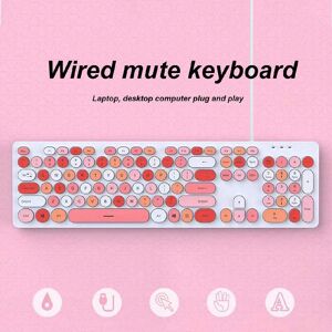 SHEIN Wired Keyboard Usb For Laptop Desktop Computer Business Office, Compatible With All Devices With Usb Port (keyboard Only) Multicolor one-size