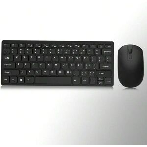 SHEIN 2.4G Wireless Optical Keyboard & Mouse Set - StylishThin Computer Set for Maximum Comfort &Efficiency Black one-size