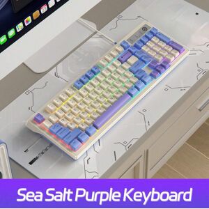 SHEIN Yindiao Keyboard And Mouse Combo Wired Usb Plug 98 Keys For Gaming, Office, Computer, Laptop Purple【Keyboard】 one-size