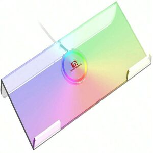 SHEIN Acrylic Tilted Gaming Keyboard Holder Computer Stand 366 RGB For 60% 80% 104 Key White