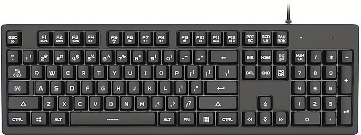 SHEIN AJAZZ Douyu Dks100 Gaming Keyboard Mechanical Feel Desktop For Pc Office Cute Soft Membrane Keyboard Pink Black one-size