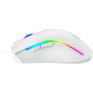 SHEIN HXSJ 1pc 2.4g Wireless Mouse With Rgb Lighting, Rechargeable, 4800dpi Adjustable, Usb Plug & Play Optic Mouse For Gaming, Home And Office White one-size