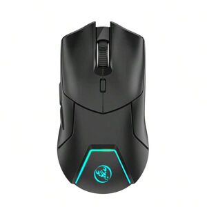 SHEIN HXSJ 1pc Silent Wireless Mouse With Three Modes, Colorful Backlight And 4000dpi Adjustable. Rechargeable, Usb Plug & Play Optical Mouse Perfect For Office, Gaming And Home Use -black Black one-size