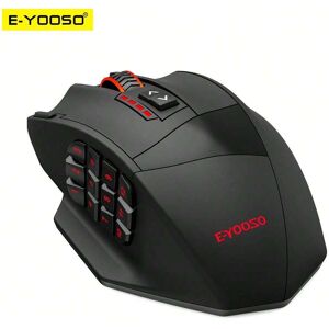 SHEIN E-YOOSO X-39 USB Wired RGB Gaming Mouse 16400 DPI PAW3327 19 Buttons Programmable Game Optical Mice For Computer PC Laptop Black one-size